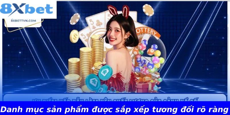 Danh mục sản phẩm được sắp xếp tương đối rõ ràng